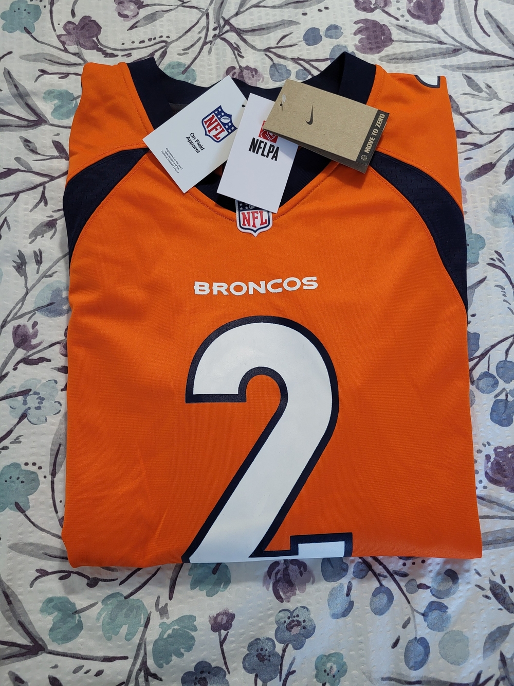 AUTHENTIC Patrick Surtain II Denver Broncos Jersey, Adult Sz LARGE, NEW - Picture 3 of 6